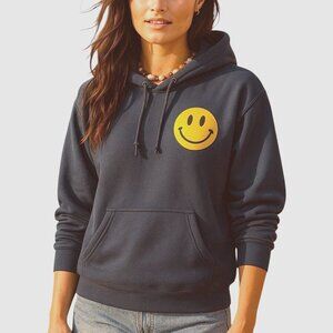 Aviator Nation Smiley Face Pullover Hoodie Size Small